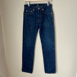 A.P.C slim straight light distress jeans